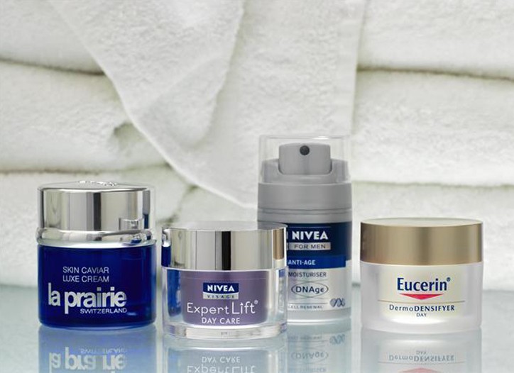 Beiersdorf products from Nivea, Eucerin and La Prairie.