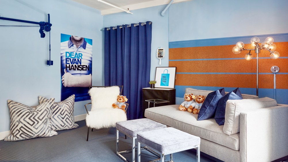 The blue room at the Music Box Theatre