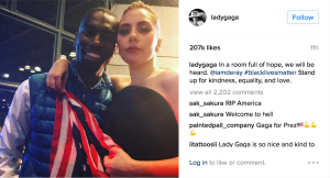 Lady Gaga's reaction to the U.S. election on Instagram.