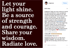 Kris Jenner reacts to the U.S. election on Instagram.