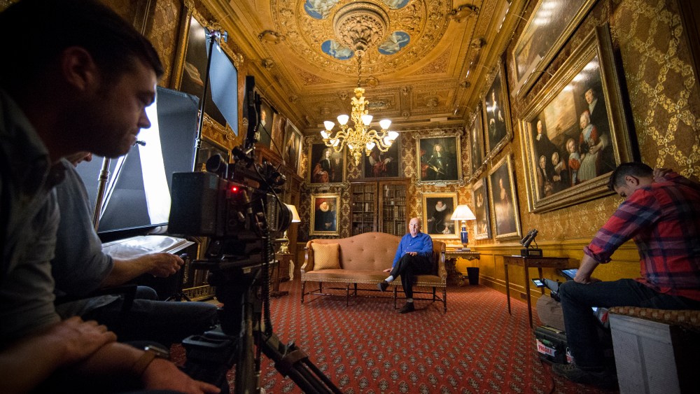 Duke of Devonshire while filming "Treasures of Chatsworth"