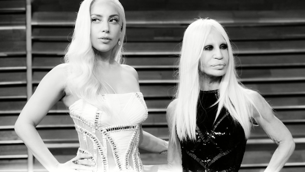 Lady Gaga Hits Milan in Custom Versace