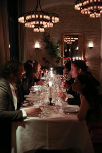 The atmosphere at the Elle + Kering Women in Art dinner.