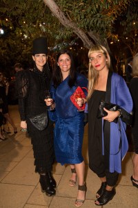 Mitch Phillips, Coco Chisholm and Anya Vasylenko, brand specialist and senior account executive for Issey Miyake U.S.A. at the opening of “Emphatics.”