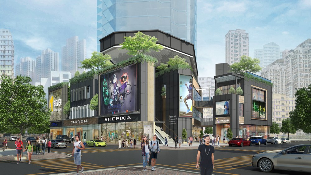 A mock-up of the New World Development sports retail concept "The Forest".