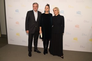 Sidney Tollerano, Marion Cotillard, and Maria Grazia Chiuri