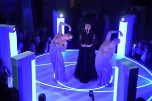 Banks performing at the Guggenheim pre-party.
