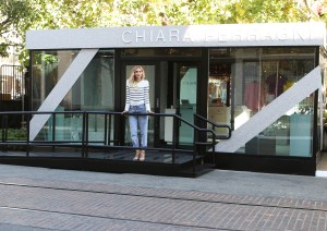 Chiara Ferragni at her pop-up shop at The Grove