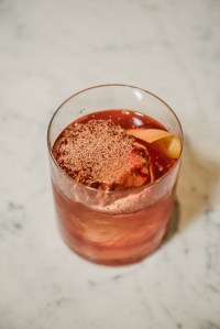 The Good Book – rittenhouse, cappelletti, carpano antica, boker’s bitters, chocolate bitters.
