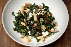 A black kale salad.