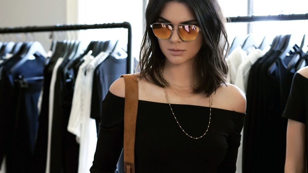 Kendall Jenner wears Kendall + Kylie eyewear.