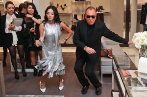 Stylist Tina Leung and Michael Kors.