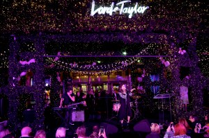 Daya performing at the unveiling of Lord & Taylor's holiday windows.
