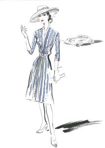 Alled costume sketch