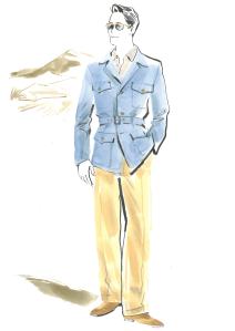 Alled costume sketch