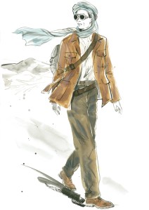 Alled costume sketch