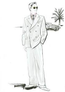 Alled costume sketch