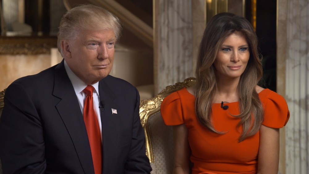 Donald Trump and wife Melania on "60 Minutes."