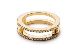 Miansai gold split layer ring
