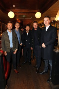 Jeremy Langmead, Toby Bateman, Daniel Kearns, David Beckham