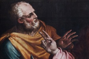 A detail of Giorgio Vasari's Last Supper restoration funded by Prada.