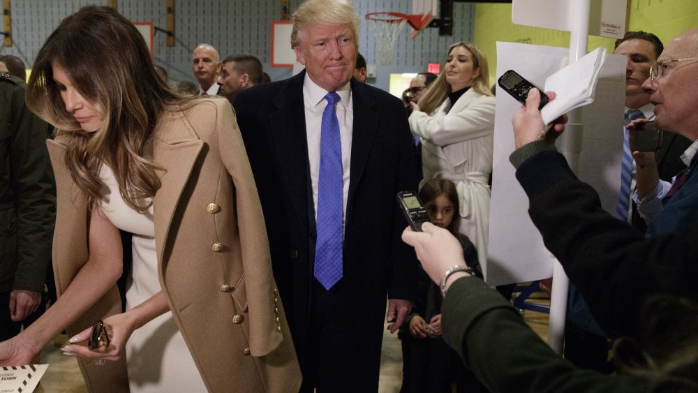 Melania Trump Election Day Outfit: Balmain Jacket, Michael Kors Skirt