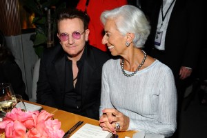 Bono and Christine Lagarde at Glamour Women of the Year 2016