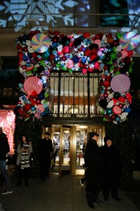 The scene at the Saks Holiday Window unveiling.