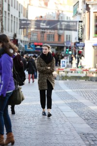 Street style at the Copenhagen Film Festival.
