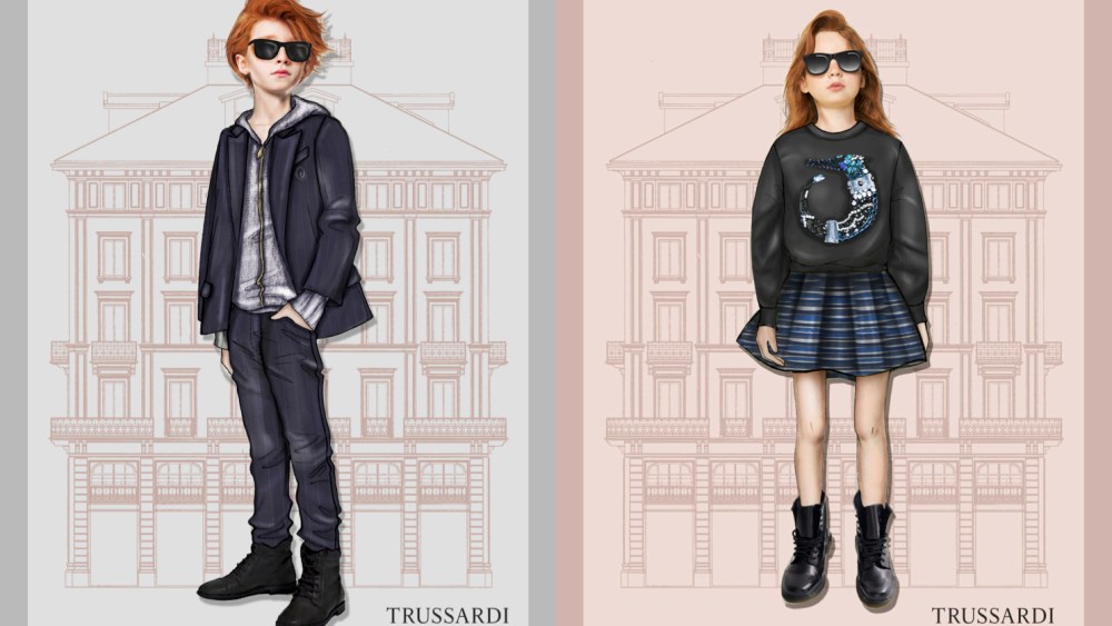 Trussardi Junior sketches.