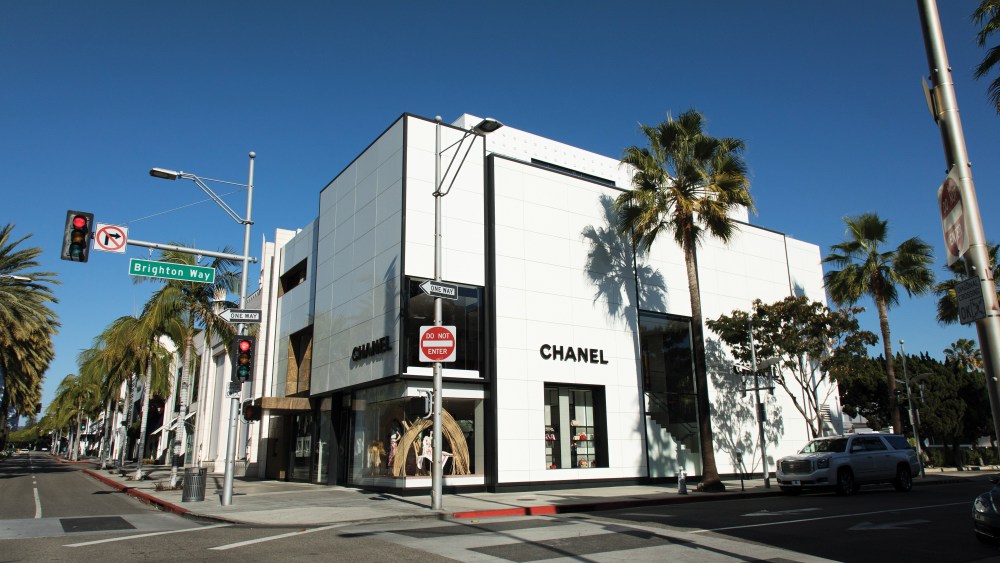 CHANEL ON RODEO DRIVE: Pictured in a 1954 newspaper clipping versus today.