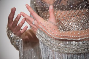 Josephine Skriver in her custom Swarovski look for the upcoming Victoria's Secret Fashion Show.