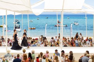 Atmosphere at the Oscar de la Renta and Saks Fifth Avenue Lake Tahoe fashion show.