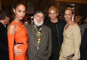 Joan Smalls, Bruce Weber, Jordan Barrett and Amber Valletta