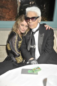 Vanessa Paradis and Karl Lagerfeld