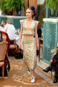 Lily-Rose Depp walks the Chanel Métiers d'Art show at the Ritz