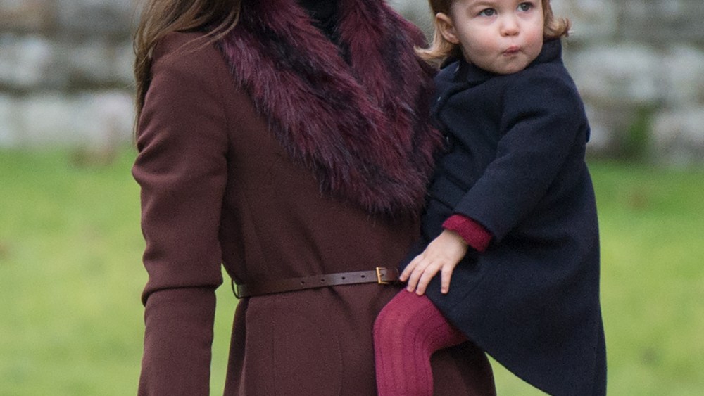 The Duchess of Cambridge Hobbs coat Princess Charlotte