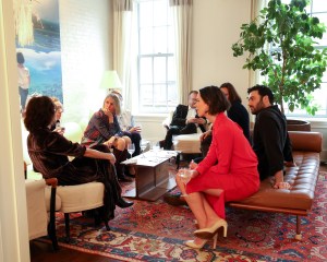 The atmosphere at the Gabriela Hearst Luncheon.