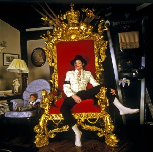 Michael Jackson at home at Neverland.