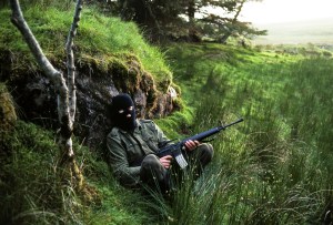 An IRA freedom fighter in Northern Ireland.