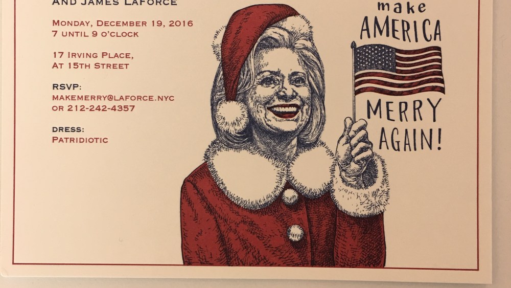 James Laforce Cancels Annual Holiday Party Because of Election Results