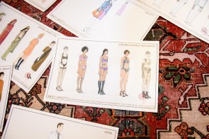 Drawings by Clint Ramos of designs he made for for "Sweet Charity."