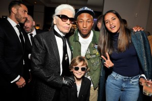 Karl Lagerfeld, Pharrell Williams, Helen Lasichanh and Hudson Kroenig
