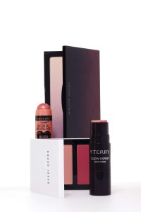 ROSY CHEEKS Pink hues and iridescent highlighters give a pop of color. Kevyn Aucoin Neo-Limelight, $58; Wet ’n’ Wild Mega Glo Makeup Stick Blush in Peach Bums, $3.99; Bobbi Brown Cheek Glow Palette in Pink Opal/Homecoming Pink, $50; By Terry Glow-Expert Duo Stick in Terra Rose, $48.