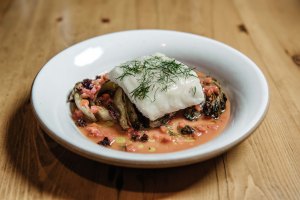 Roasted beets, cato corner vivace, membrillo and mint