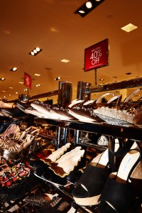 The shoe sale rack at Neiman Marcus.