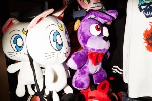 Backpacks at Hot Topic.