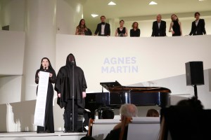Arina Abramovic and Anohni perform osntage