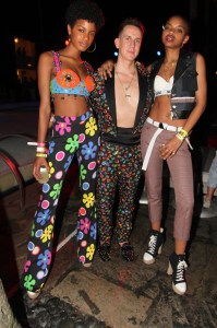 Ebonee Davis, Jeremy Scott, and Slick Woods