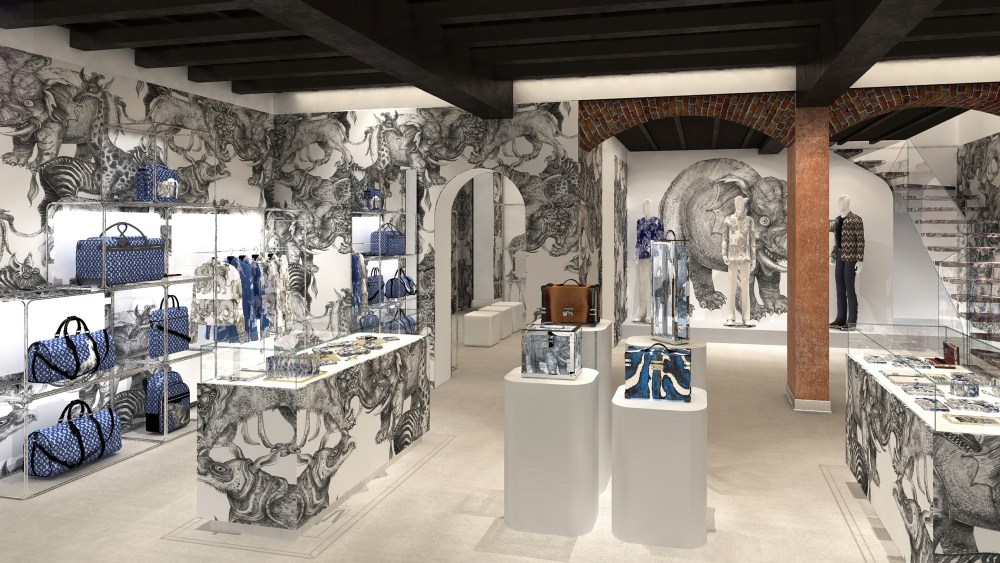 Louis Vuitton men's temporary store in Milan